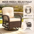 thumbnail image 3 of 3 Piece Patio Bistro Set with Table and 360° Rocking Swivel Chairs, Outdoor Swivel Rocker Chairs Set, Patio Furniture Sets Suitable for Yard, Backyard, Balcony, Garden and Poolside - Beige, 3 of 9