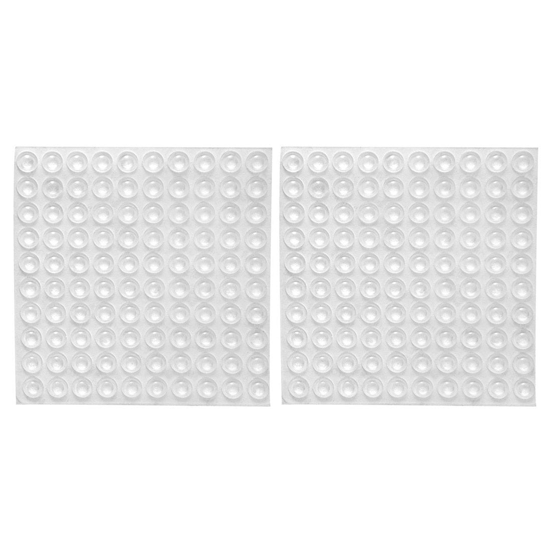 100 Pcs 0.3" Self-Adhesive Rubber Feet Round Door Bumpers Buffer Pad Protector 