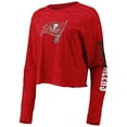 thumbnail image 2 of Women's New Era Red Tampa Bay Buccaneers Crop Long Sleeve T-Shirt, 2 of 3