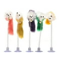 thumbnail image 6 of SPRING PARK Funny Cat Toys Elastic Feather False Mouse Bottom Sucker Toys for Cat Kitten, 6 of 7