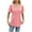 Pink, variant on Womens Plus Size Tops Dressy Casual Flowy Short Sleeve Pleated Blouses Square Neck Solid Color Summer Tunic T-Shirts (Navy XL)