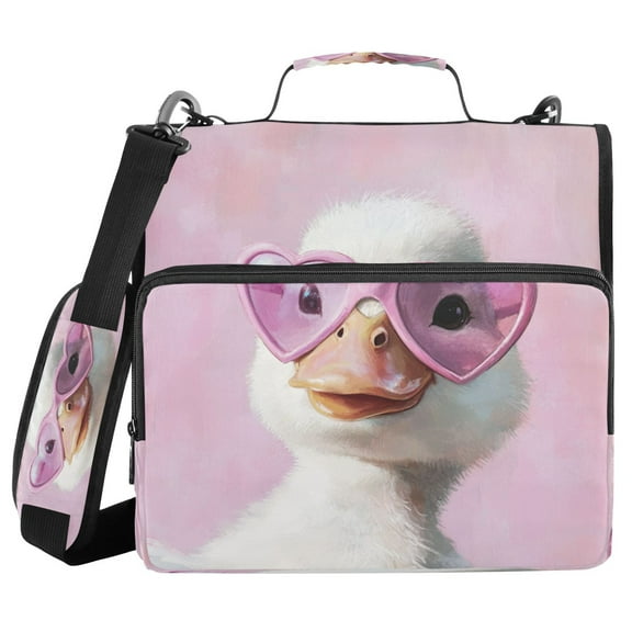 DIXRUYEE Zipper BinderTrapper of keeper Documents Organized Design Adorable Duck Printed