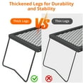 thumbnail image 4 of Alloy Steel Camping Swivel Grill, Adjustable Open Fire BBQ Stand with Grill & Griddle, Portable Campfire Cooking Rack with Carry Bag, 4 of 5