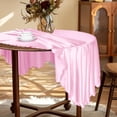 XUERUI-1 Pack 60 Inch / 5ft Round Table Cloth, Silver Overlay Round ...
