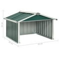 thumbnail image 2 of vidaXL Garden Shed Green Galvanized steel Durable Garden Shed, 2 of 6