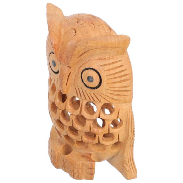 Miniature Owl Decorative Figurines Hand Owl Shape Decoration For Family Friends 1Set