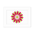 thumbnail image 1 of Red Flower Circular Art Deco Fashion Photo Mount Frame Picture Art Painting Desktop 5x7 inch, 1 of 3