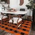 thumbnail image 3 of HearthHarmony Buffalo Plaid Rug 4x6 Ft Orange and Black Outdoor Rugs Washable Checke Orange Rug Cotton Hand-Woven Halloween Door Mat Outdoor Indoor Fall Area Rugs for Front Door Patio Kitchen Bedroom, 3 of 16