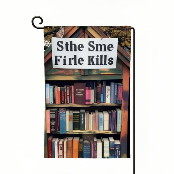 Free Little Library Garden Flag Personalized Library Welcome Garden Flag Reading Lovers Garden Flag Gifts Yard Patio Porch House Outdoor Decorations