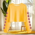 thumbnail image 4 of Camisetas de Manga Larga de las Mujeres Moda Impresa Suelta Casual Cuello Redondo Suéter Deportivo Top Se Ajusta Fiel Al Tamaño, 4 of 5