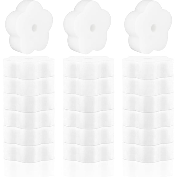 Hot Tub Scum Absorber, 18 Pack White Pool Oil Absorbing Sponge, Flower Pool Scum Absorber, Oil Scum Absorbing, Pool Sponge Oil Absorber Scum Sponge for Swimming Pool Spa Hot Tub Accessories