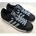 thumbnail image 4 of Ad-id-as Men's Black/Lite Grey/ White Suede/Leather Sneakers PWI 001001 Size 8.5, 4 of 6