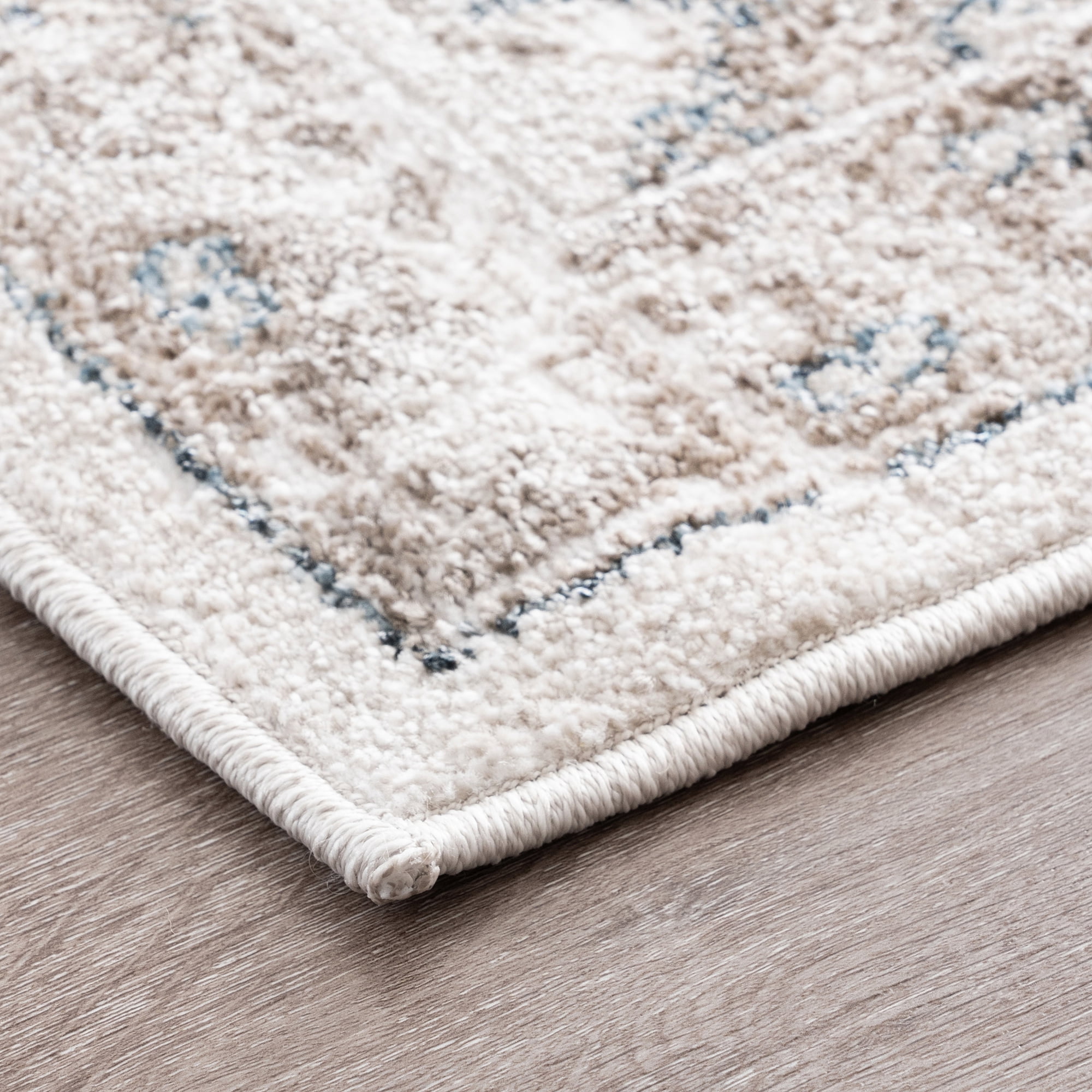 Bliss Rugs Magic Traditional 8' x 10' Blue and Cream Indoor Area Rug