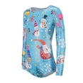 thumbnail image 3 of Xmarks Kids Girls 3Pcs Long Sleeve Gymnastics Leotard Ballet Dance Biketard with Shorts Hair Band Tracksuit Unitards for Christmas Halloween Blue 5-12Y, 3 of 11