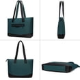 thumbnail image 5 of Mosiso 17-17.3 inch Laptop Tote Bag for MacBook Notebook Ultrabook PU Polyester Work Travel Shopping Carrying Shoulder Handbag with Compartment for Women, Deep Steal, 5 of 7