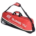 thumbnail image 1 of Uxcell 3 Racquet Waterproof Tennis Badminton Racket Bag Carrying Bag with Shoulder Strap, Red, 1 of 8