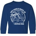 thumbnail image 3 of Inktastic Summer Vacation Mode Cape Charles Beach Virginia Long Sleeve Youth T-Shirt, 3 of 5