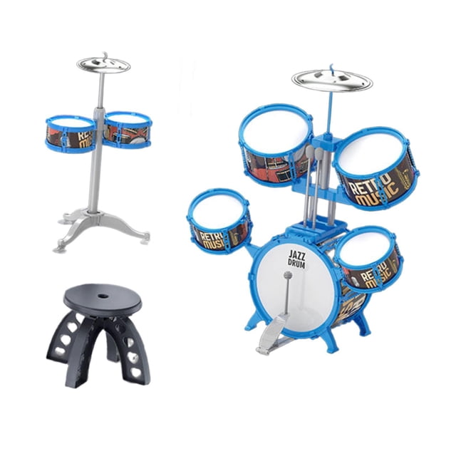 Kit de batería de jazz para niños, juguete educativo musical de percusión, instrumentos musicales para niñas y niños de 4 a 14 años. , Style C Estilo C