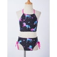 thumbnail image 4 of Alvivi Girls 2-Piece Halter Tankini Swimsuit Hawaiian Bathing Suit Top+Briefs Swimwear 3T-14, 4 of 7