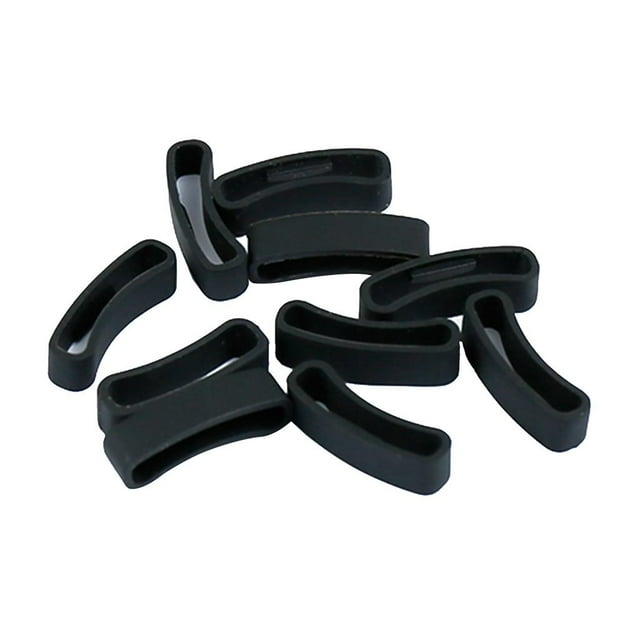 Anillos de Cierre de Goma Hugo 10 Piezas Bandas de Reloj de Silicona Negro