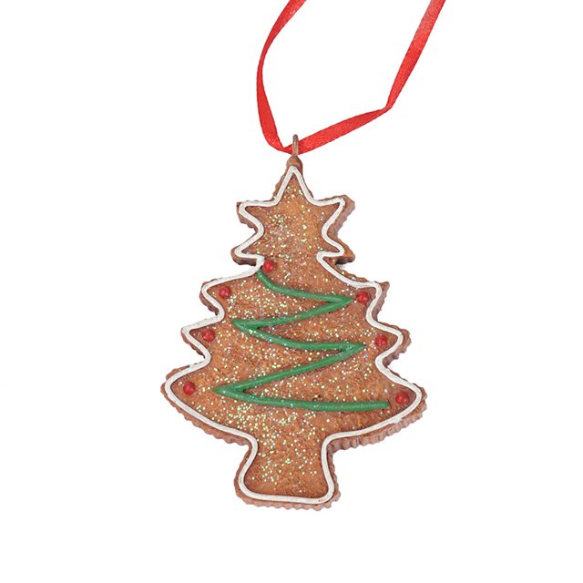 Juego de adornos de pan de jengibre de Navidad para árbol, adornos colgantes de árbol, decoraciones, hombre de jengibre con estatuilla de cuerdas de Navidad kaili Sencillez