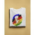 thumbnail image 2 of Woman With Big Earrings Paint Sweatshirt Women -Image by Shutterstock, Female XX-Large, 2 of 4