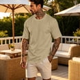 thumbnail image 2 of Mfakffe V Neck Mens T-Shirts Short Sleeve Summer Comfort T Shirts for Men V Neck Breathable Comfy T Shirts for Men Solid Tees, 2 of 5
