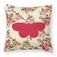 thumbnail image 2 of Carolines Treasures Butterfly Shabby Chic Blue Roses Canvas Fabric Decorative Pillow BB1051 18H x18W multicolor, 2 of 2