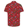 Christmas Hawaii Shirts for Men 2024 Short Sleeve Party Shirt Turndown