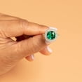 thumbnail image 5 of PEORA 5 Carats Created Colombian Emerald Lab Grown Diamond Ring in 14K White Gold, Cushion Cut, Size 5, 5 of 5