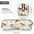 thumbnail image 3 of Yiaed Little Birds Print Leather Pencil Case - Leather Pen Pencil Holder - Elegant & Practical Pencil Pouch for Work & Office, 3 of 7