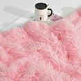 thumbnail image 3 of DweIke Shaggy Throw Blanket with Sherpa Warm Underside,Super Soft Cozy Large Plush Fuzzy Blanket,50"x60",Pink, 3 of 7