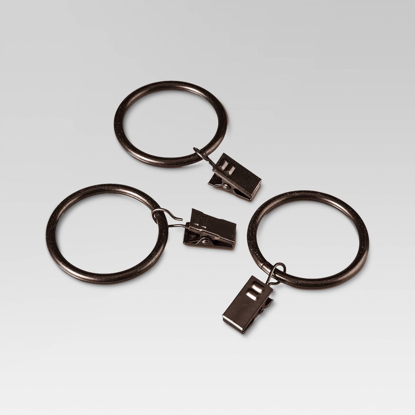 1" Curtain Clip Rings Set Oil Rubbed Bronze Threshold