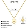 thumbnail image 6 of Turandoss Dainty Disc Pendant 14K Gold Plated Tiny Initial Necklace for Women Girls Letter A-Z Cute Jewelry Personalized Birthday Gifts Gifts for Daughter Granddaughter Niece, 6 of 8
