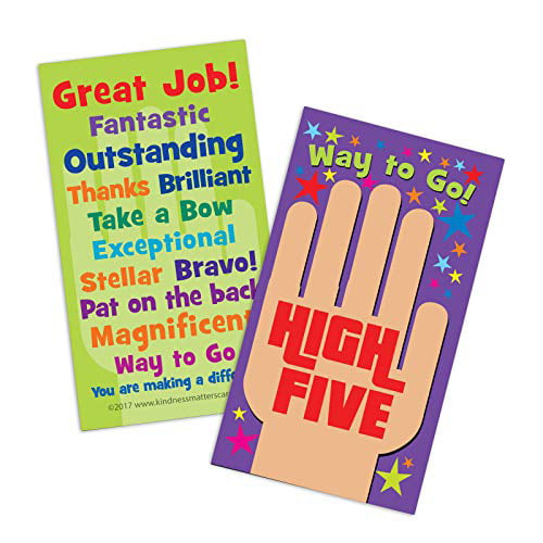 High Five Appreciation Cards Box of 100 Cards for Teachers, Employers