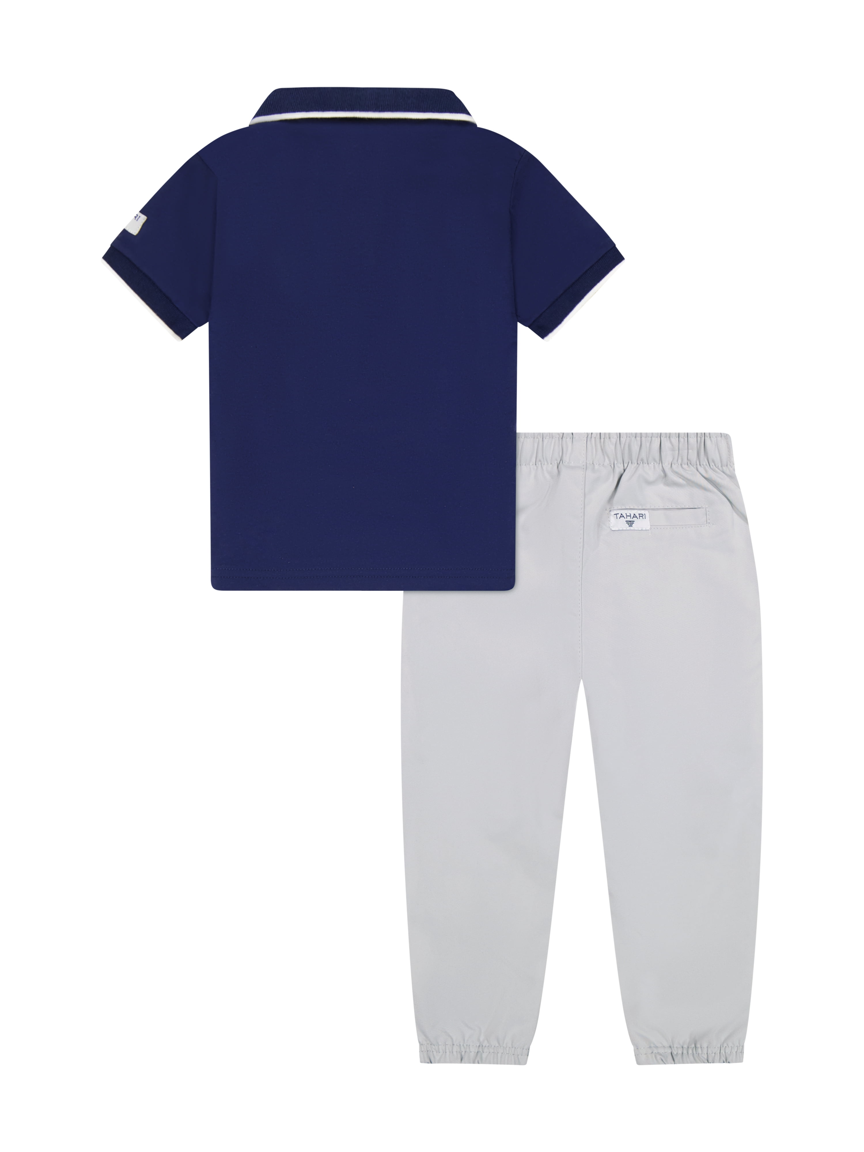 Tahari Toddler Boy Polo Shirt and Poly Tech Pant Set, Size 2T-4T