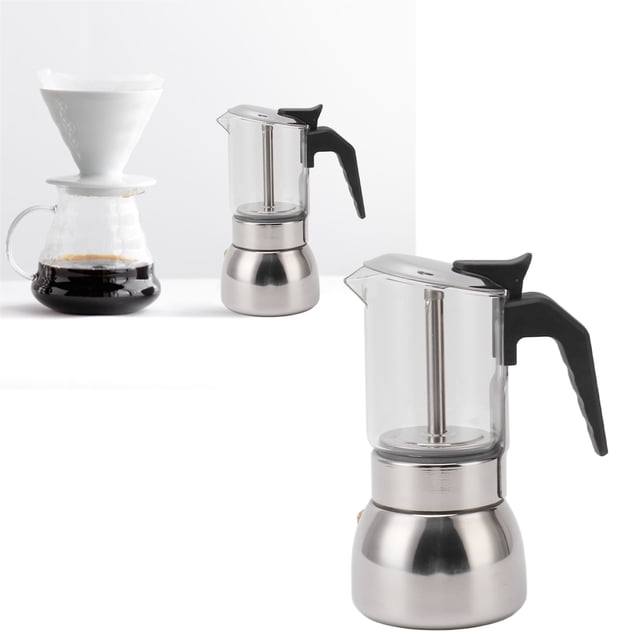 Portable Coffee Maker, Stainless Steel High Temperature Moka Pot For Home Coffee Shop