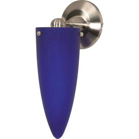 Nuvo 60/697 Contemporary Bath Lighting 4in Brushed Nickel Cobalt Blue 1-light