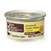 (12 pack) (12 pack) Pure Balance Grain-Free Wet Food for Cats, Chicken & Turkey Dinner in Gravy, 3 oz