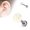 white, variant on Tragus Opal Glitter Dome Top 316L Surgical Steel Catilage barbells 1pc 16g