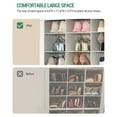 thumbnail image 4 of Shoe Storage Cabinet, 36 Pairs Standing Closet Organizer, 8.8" Widened Cell Wood Shoe Organizer, 12 Tiers Vertical Space Saving Shoe Rack for Entryway, Bedroom, White SR20703X, 4 of 9