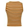 thumbnail image 5 of Wang6 Womens Ribbed Turtleneck Tank Tops Trendy Sleeveless Knit Tshirts Causal Striped Printed Going out Tops Tees Yellow One Size, 5 of 5