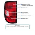 thumbnail image 3 of Spec-D Tuning Red Tail Lights w/ Fiber Optic Sequential LED Turn Signal Lights Compatible with 2019-2024 Dodge Ram 2500/3500, 3 of 5