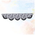 thumbnail image 4 of PENIKOKO 1Set Mini Curtain  Decor Lace Rectangle Black Polyester Fireplace Mantel Scarf Table Display, 4 of 7