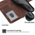 thumbnail image 4 of Jiahe Cover for Samsung Galaxy S21, Wallet Case with Card Holder,Embossde Flower Flip Leather Magnetic Shockproof Card Slots Stand with Shoulder Strap Full Body Cover Case, brown, 4 of 8