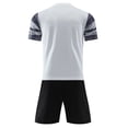 thumbnail image 5 of 2 Piece Soccer Outfits Kids Short Sleeve Crew Neck T Shirts Elastic Waist Shorts Breathable Comfy Casual Training Suit (9 Years, White), 5 of 5