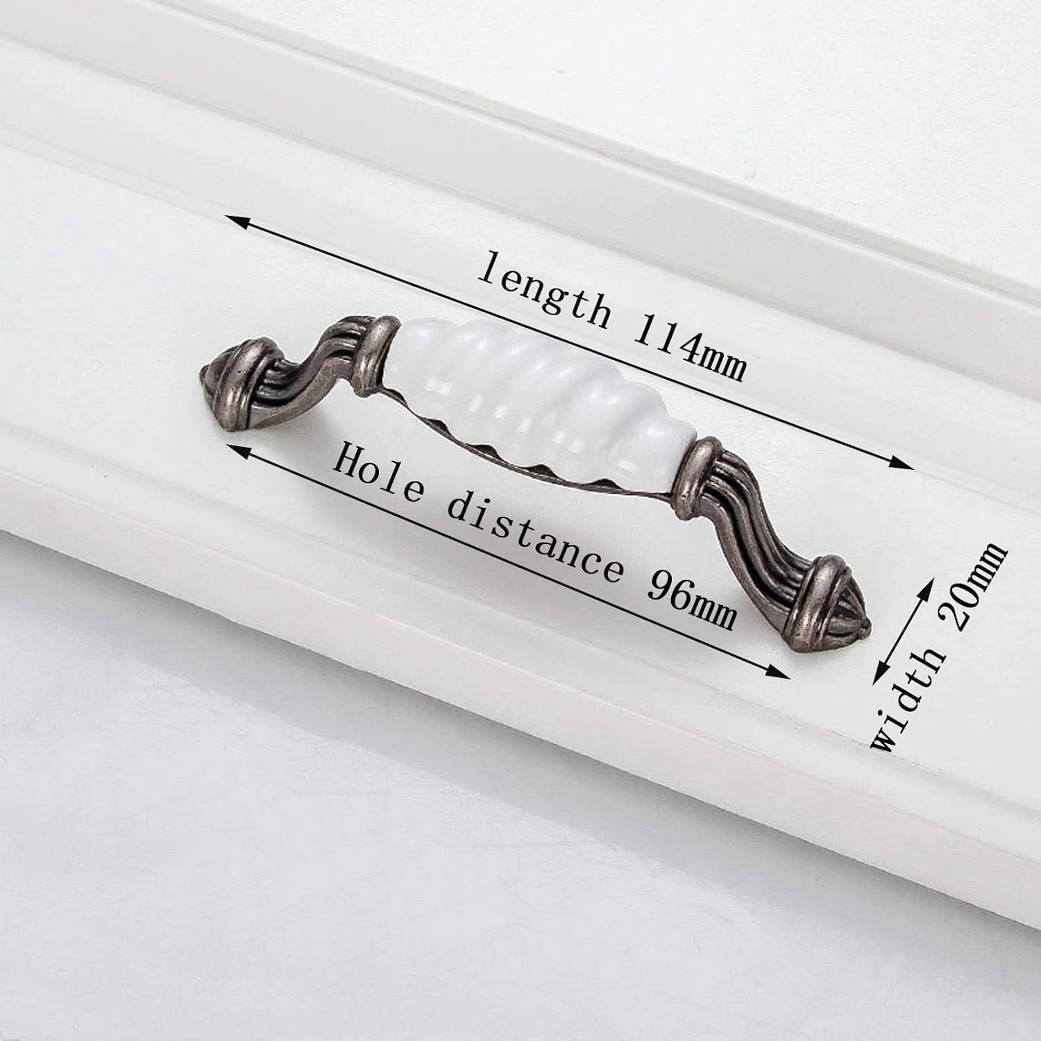 Gamvdout Ceramic Door Knobs Kitchen Cabinet Hardware Handles Zinc Alloy Antique Kitchen Drawer Pull Handles Cupboard Pull Handles