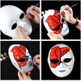 thumbnail image 4 of 5PCS DIY White Paper Mask Pulp Blank Hand Painted Mask Personality Creative Free Design White Mask-Masquerade,Cosplay, Dance Party, 4 of 5