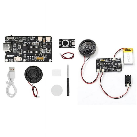 Recordable Sound Module with MP3 Download TYPE-C for Gift Box Christmas Birthday Card Music Cover Wall Battery