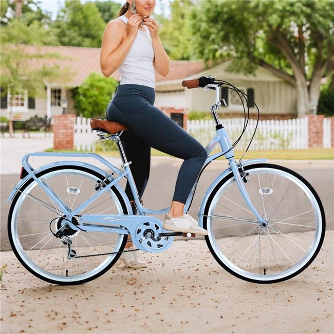 Kulana Tangier 700c Hybrid Bike Purple 7 Speed Walmart
